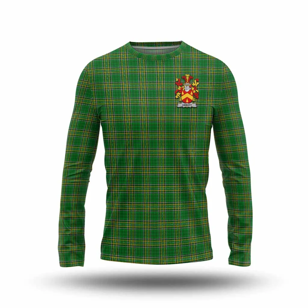 Abbott Irish Clan Tartan Long Sleeve T-Shirt with Coat of Arms