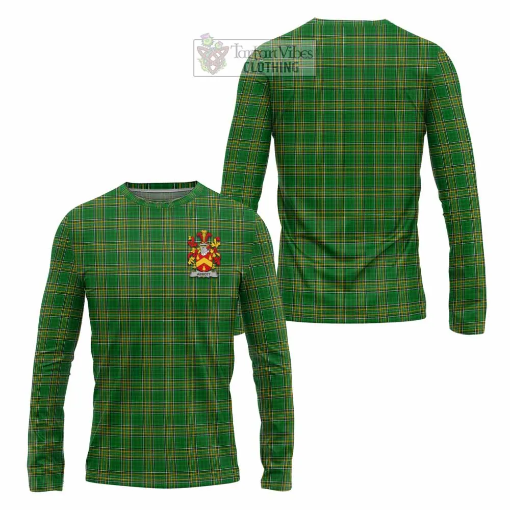 Abbott Irish Clan Tartan Long Sleeve T-Shirt with Coat of Arms