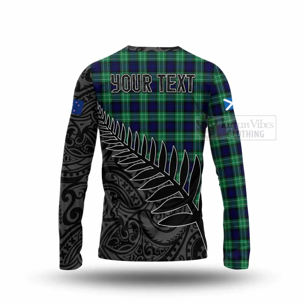 Abercrombie Crest Tartan Long Sleeve T-Shirt with New Zealand Silver Fern Half Style