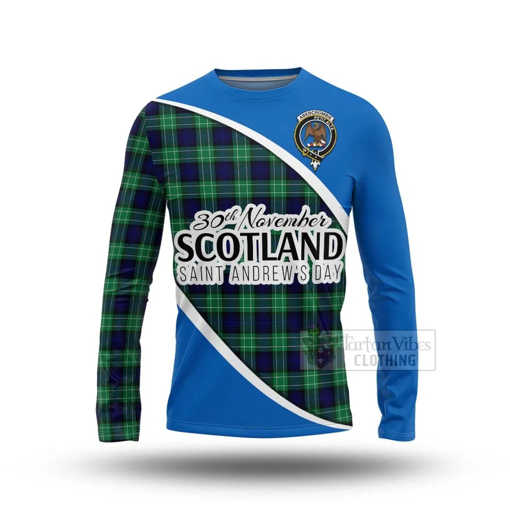 Abercrombie Family Crest Tartan Long Sleeve T-Shirt Celebrate Saint Andrew's Day in Style