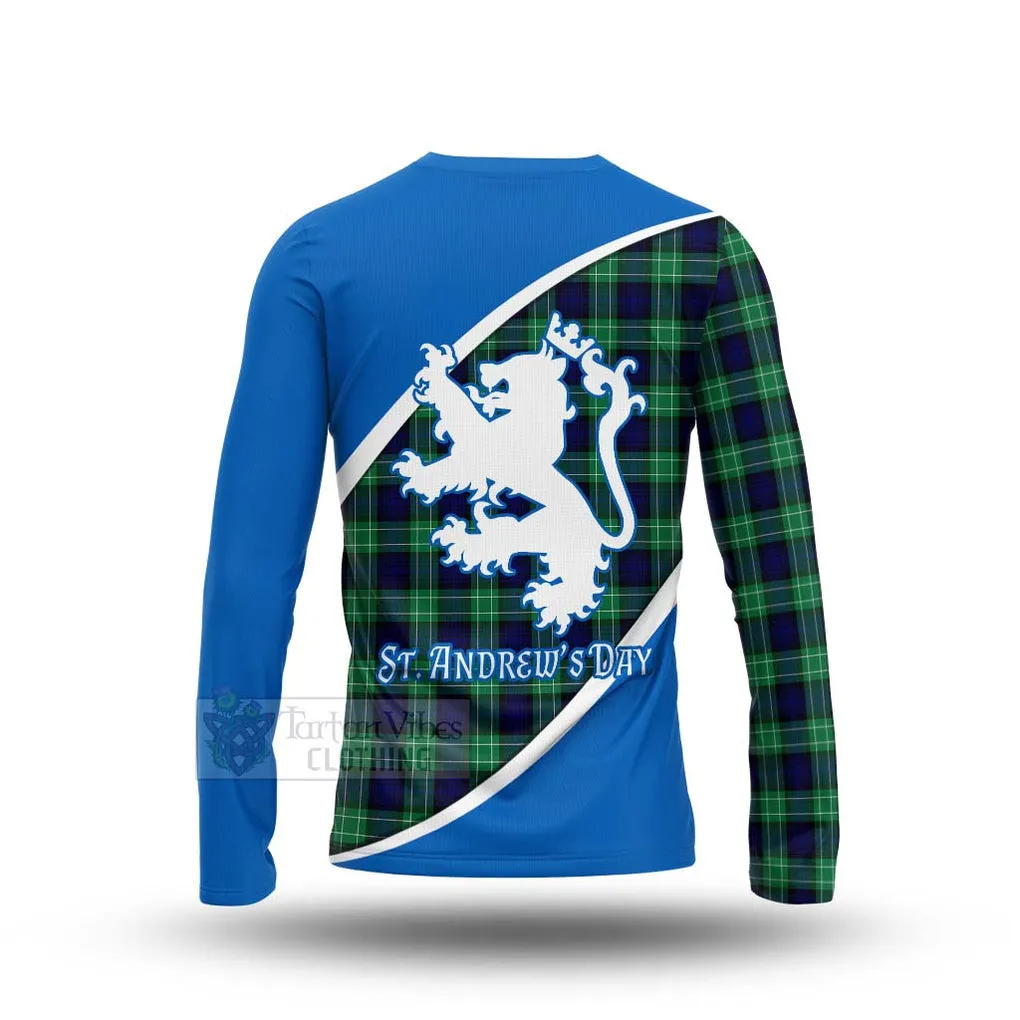 Abercrombie Family Crest Tartan Long Sleeve T-Shirt Celebrate Saint Andrew's Day in Style