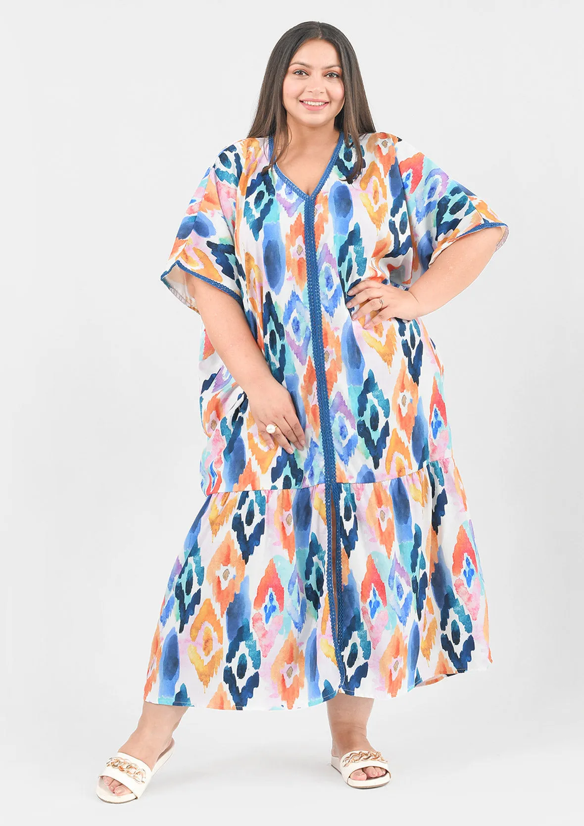 Abstract Maxi Kaftan