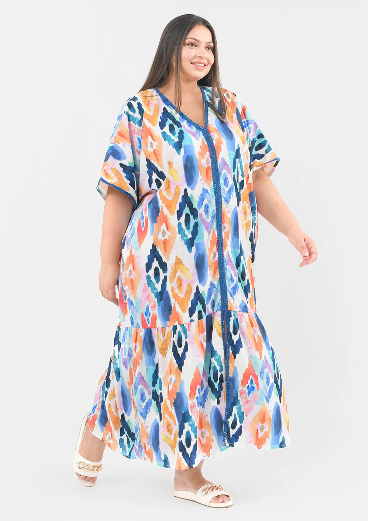 Abstract Maxi Kaftan