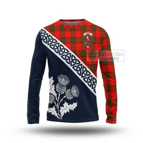 Adair Tartan Long Sleeve T-Shirt Featuring Thistle and Scotland Map