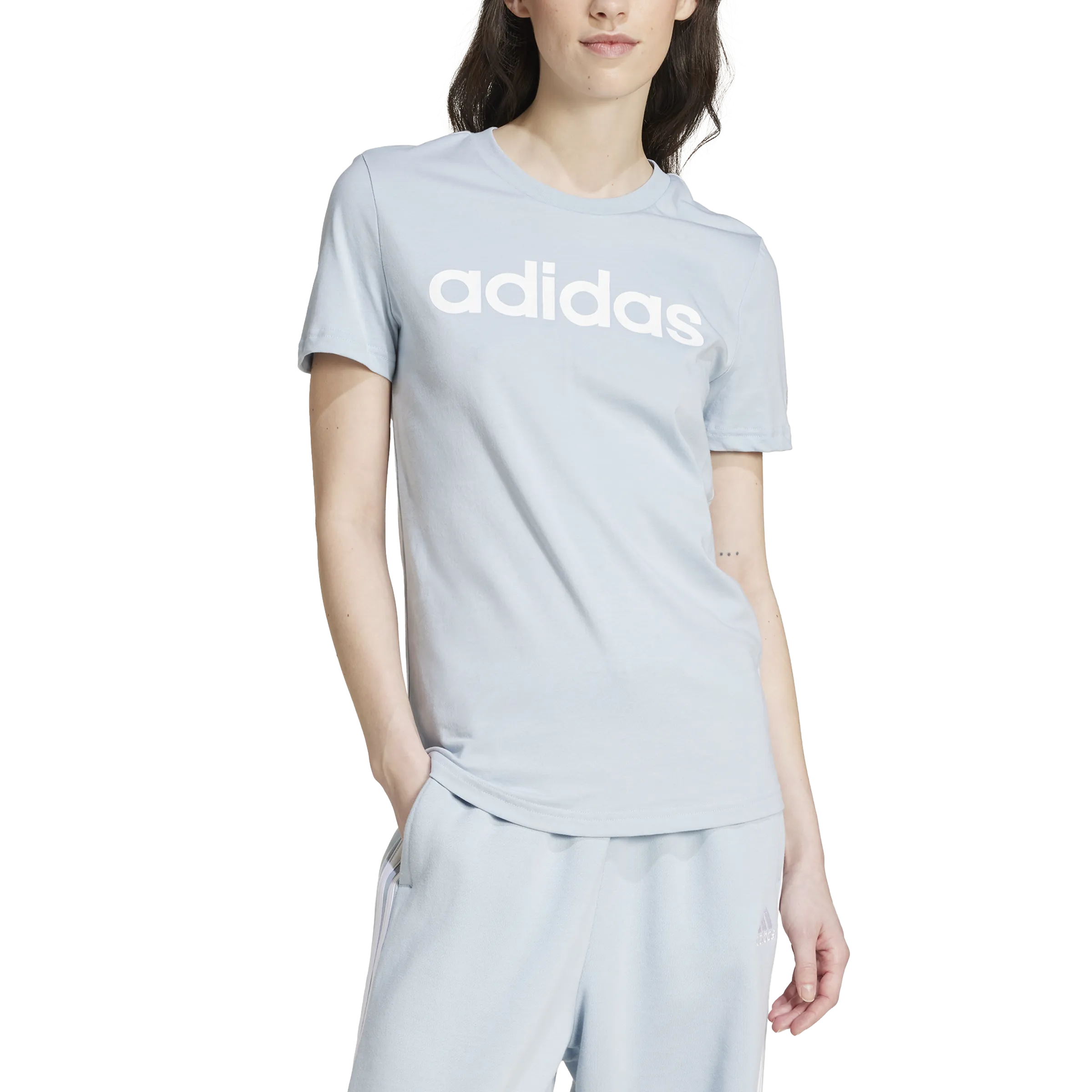 adidas Essentials Slim Logo Womens Tee