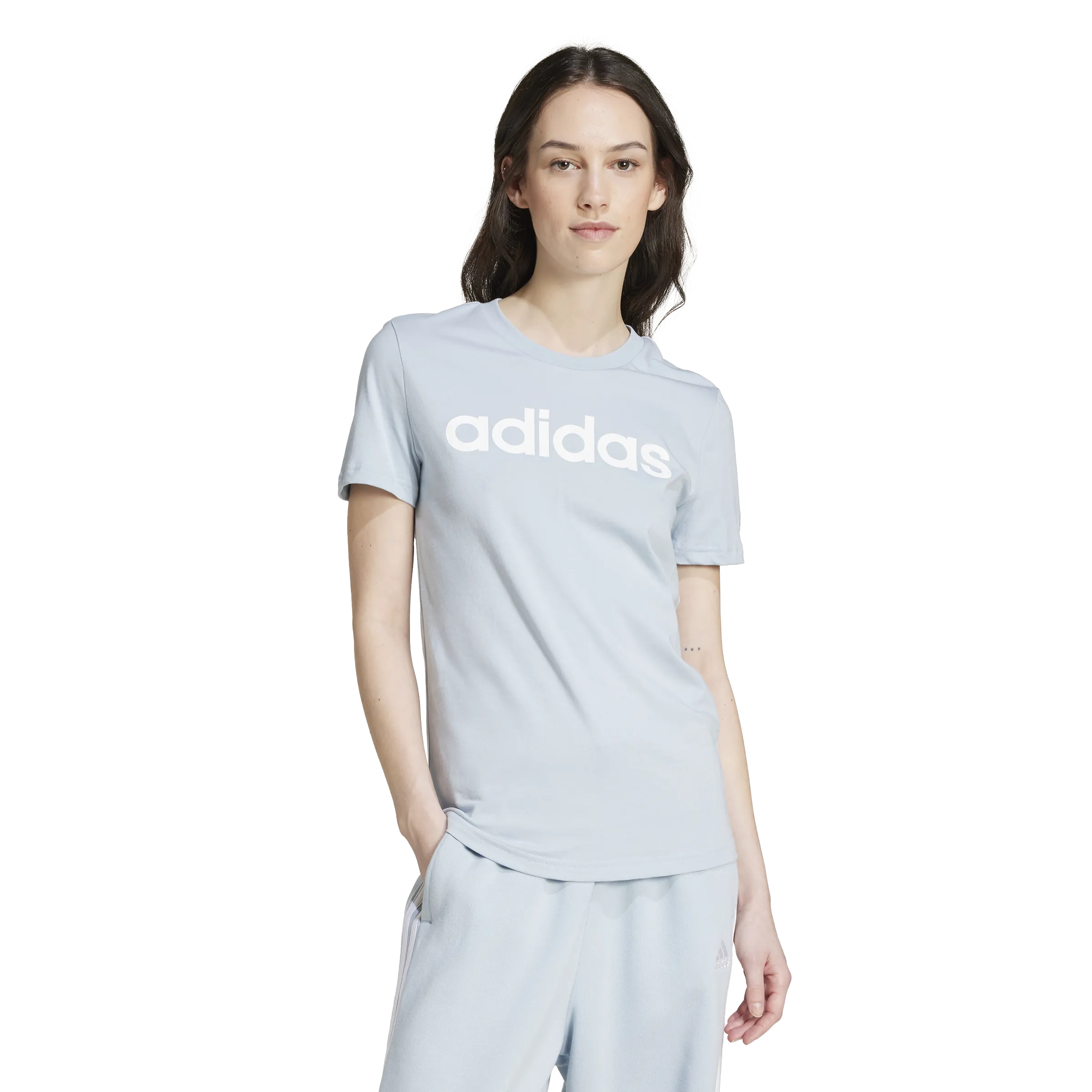 adidas Essentials Slim Logo Womens Tee