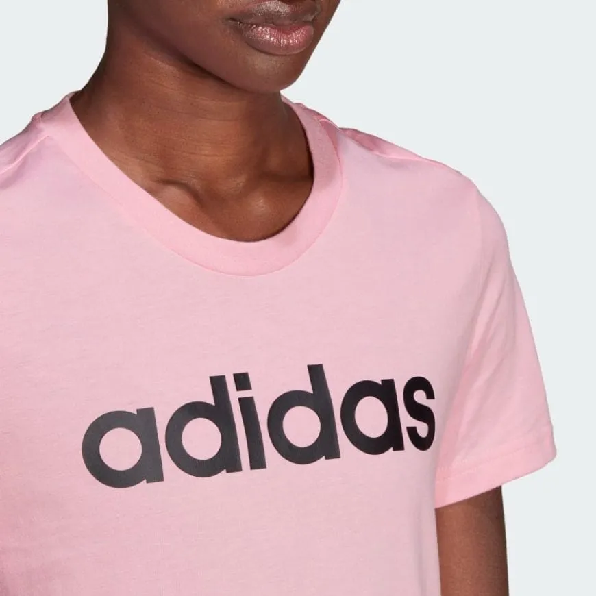 Adidas Loungewear Essentials Slim Logo Women Lifestyle T-Shirt Pink/Black