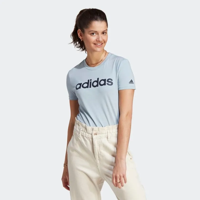 Adidas Women Essentials Slim Logo Casual Tee