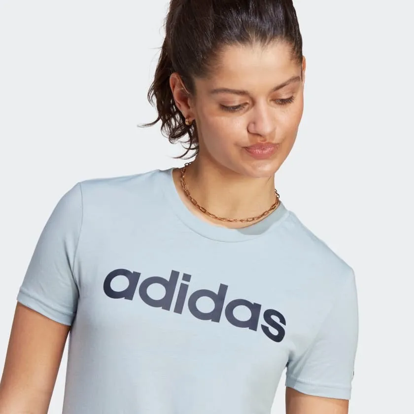 Adidas Women Essentials Slim Logo Casual Tee