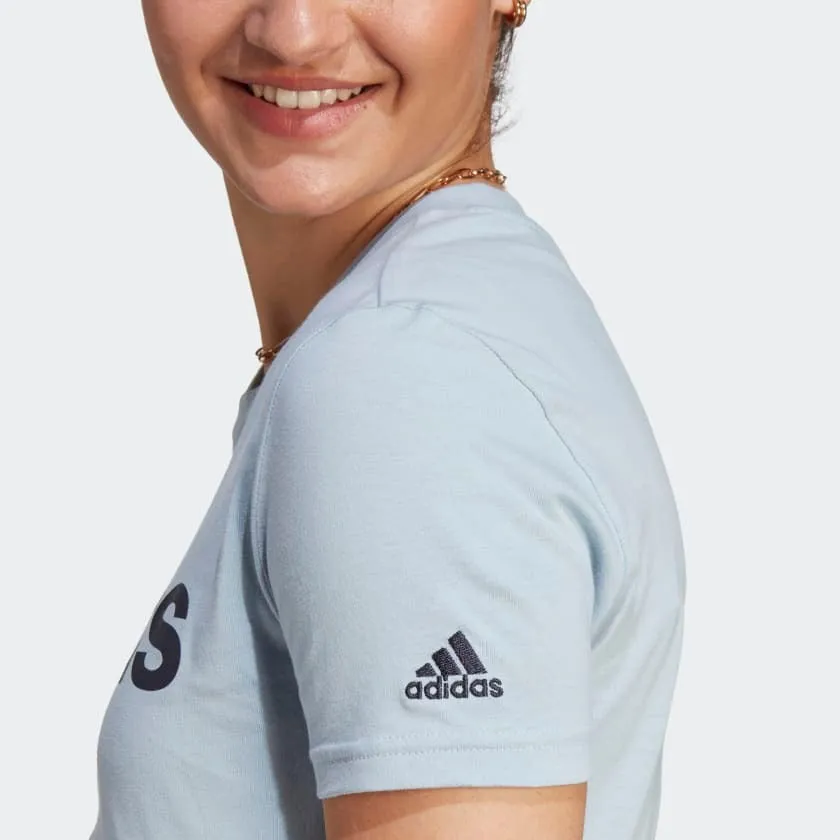 Adidas Women Essentials Slim Logo Casual Tee