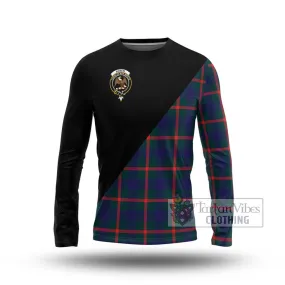 Agnew Tartan Long Sleeve T-Shirt with Family Crest and Military Logo Style