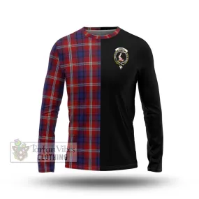 Ainslie Tartan Long Sleeve T-Shirt with Family Crest and Half Of Me Style