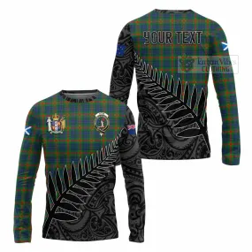 Aiton Crest Tartan Long Sleeve T-Shirt with New Zealand Silver Fern Half Style