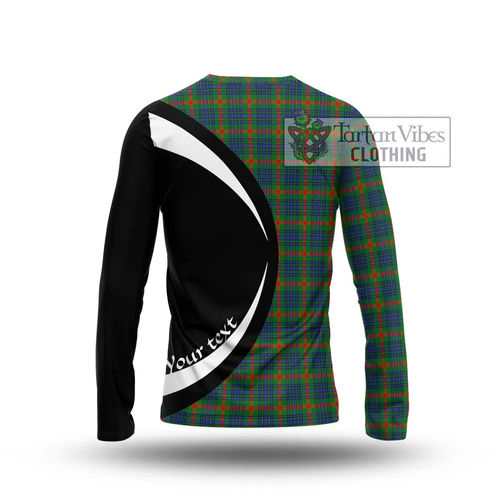 Aiton Tartan Long Sleeve T-Shirt with Family Crest Circle Style