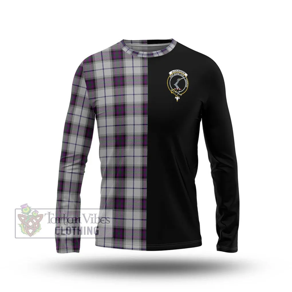 Alexander of Menstry Dress Tartan Long Sleeve T-Shirt with Family Crest and Half Of Me Style