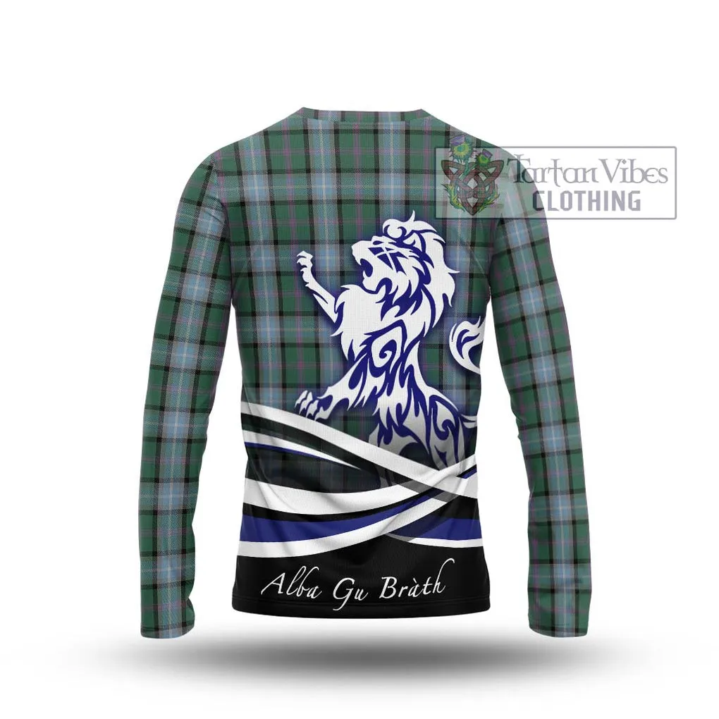 Alexander of Menstry Hunting Tartan Long Sleeve T-Shirt with Alba Gu Brath Regal Lion Emblem