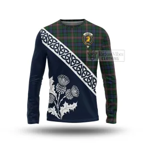 Allison Tartan Long Sleeve T-Shirt Featuring Thistle and Scotland Map