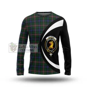 Allison Tartan Long Sleeve T-Shirt with Family Crest Circle Style