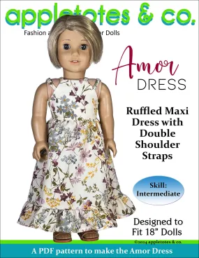 Amor Dress 18 Inch Doll Sewing Pattern