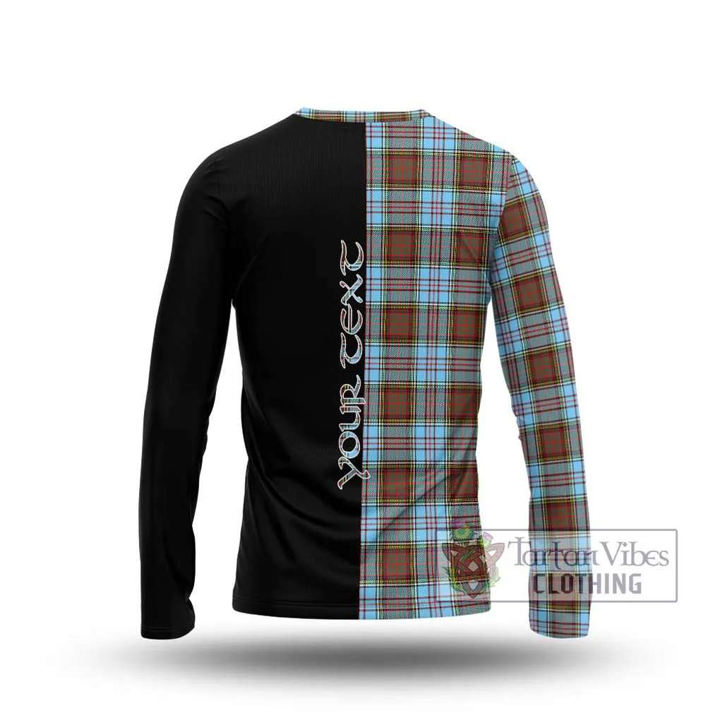 Anderson Ancient Tartan Long Sleeve T-Shirt with Family Crest and Half Of Me Style