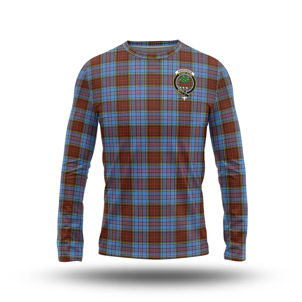 Anderson Modern Tartan Long Sleeve T-Shirt with Family Crest