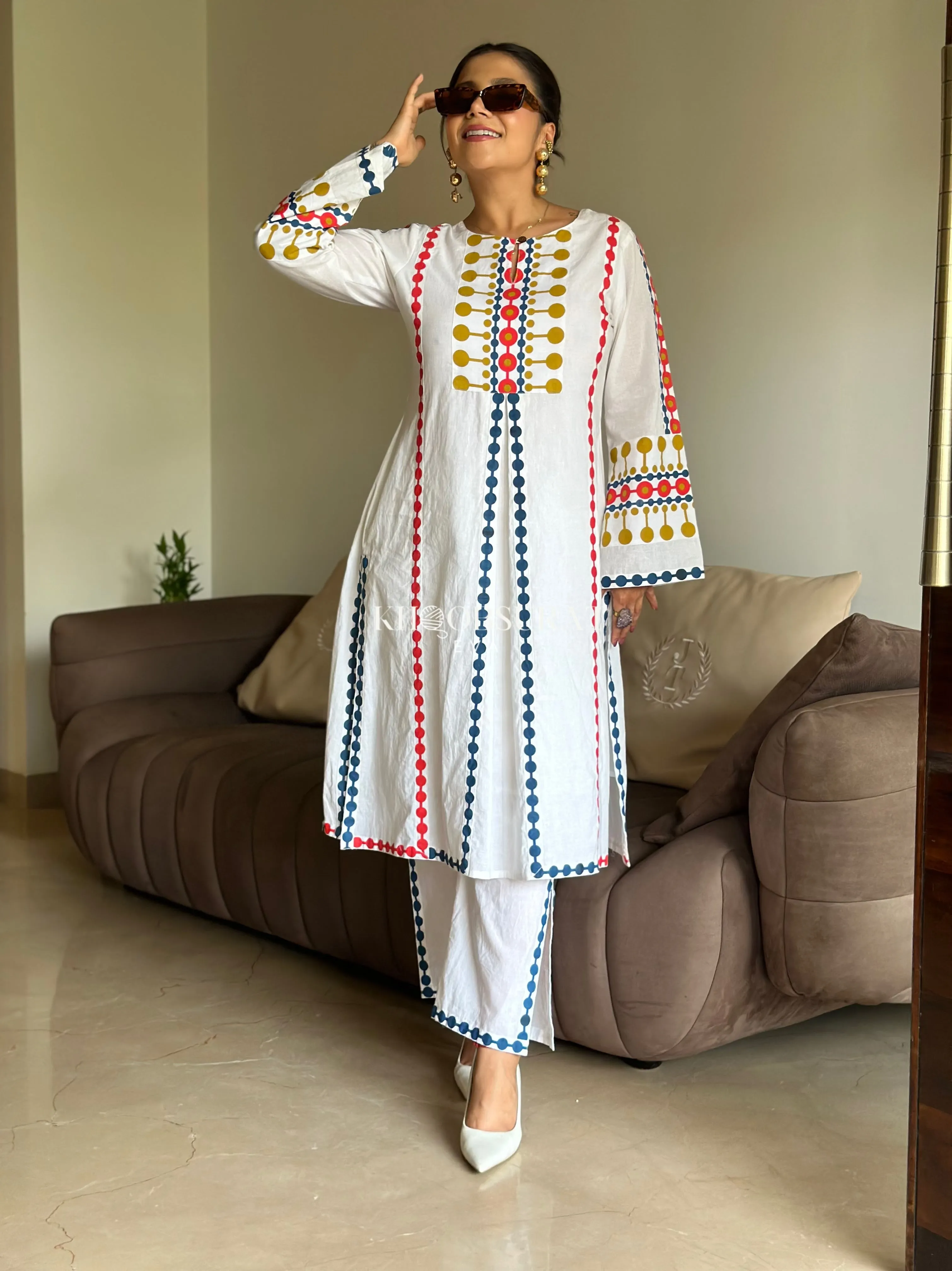 Anokhi Adorn White Kurta Set