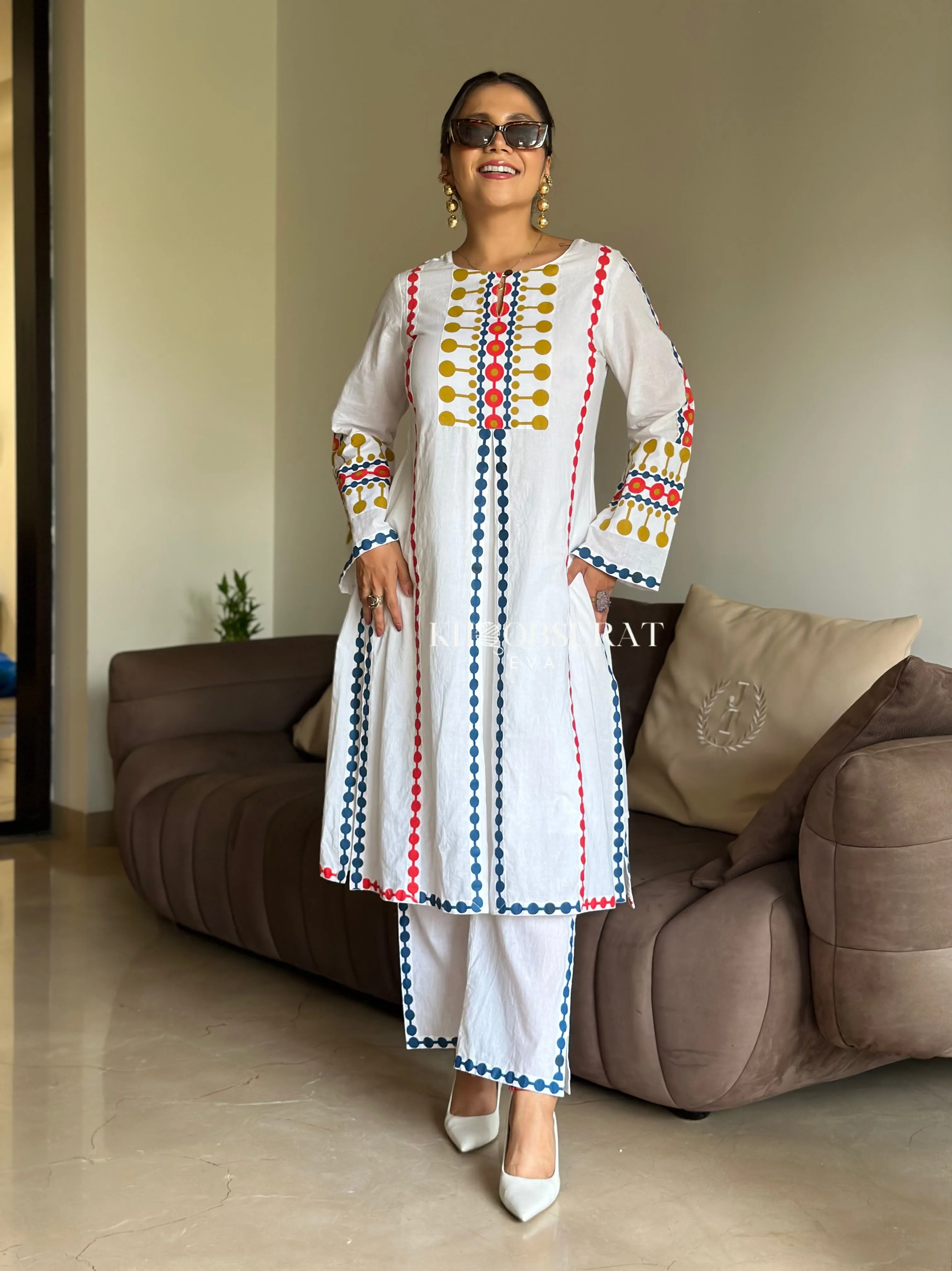 Anokhi Adorn White Kurta Set