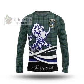 Arbuthnot Tartan Long Sleeve T-Shirt with Alba Gu Brath Regal Lion Emblem