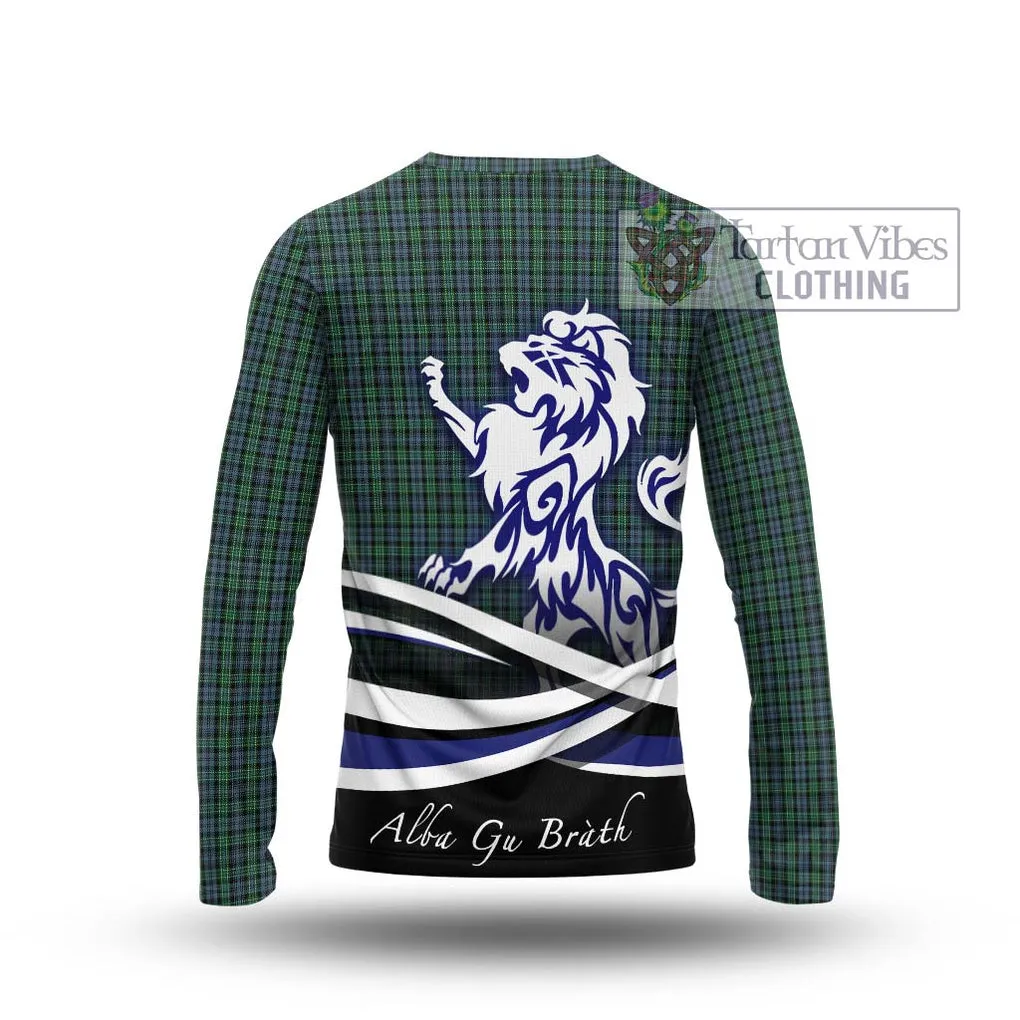 Arbuthnot Tartan Long Sleeve T-Shirt with Alba Gu Brath Regal Lion Emblem