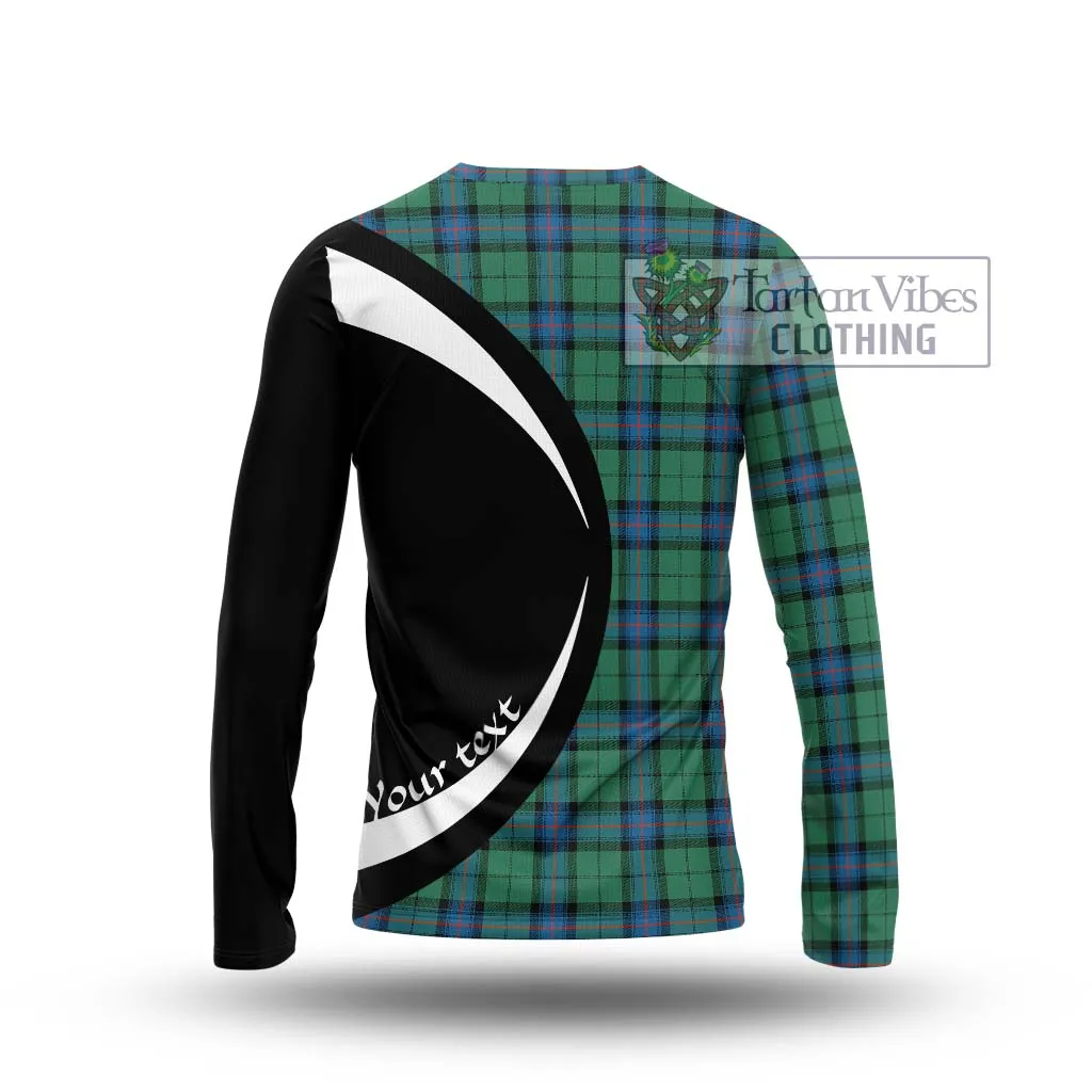 Armstrong Ancient Tartan Long Sleeve T-Shirt with Family Crest Circle Style