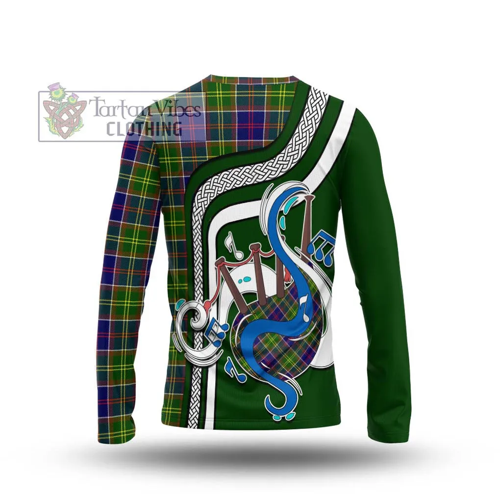 Arnott Tartan Long Sleeve T-Shirt with Epic Bagpipe Style