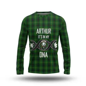 Arthur Tartan Long Sleeve T-Shirt with Family Crest DNA In Me Style