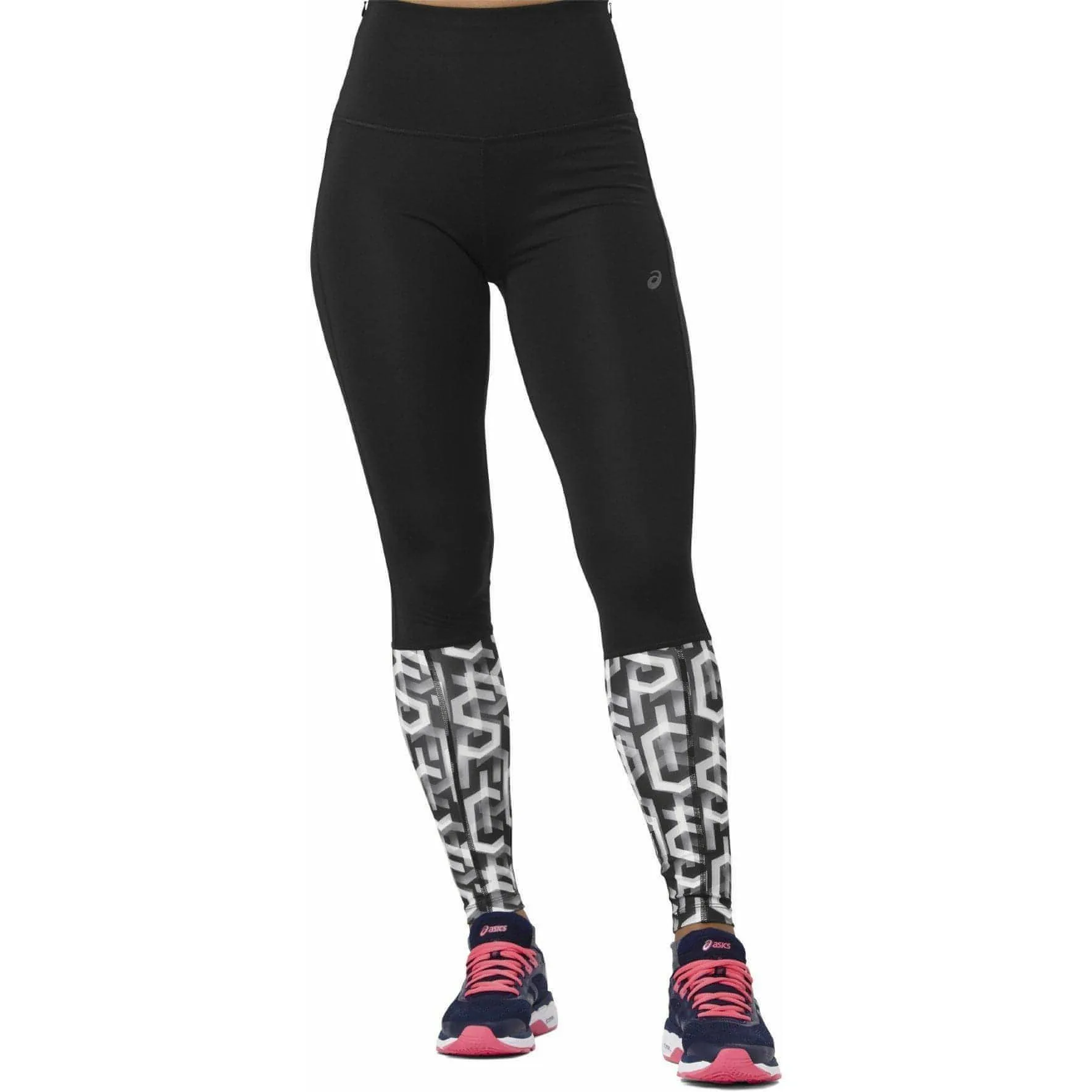 Asics High Waist Womens Long Running Tights - Black