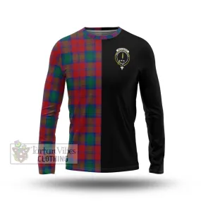 Auchinleck (Affleck) Tartan Long Sleeve T-Shirt with Family Crest and Half Of Me Style