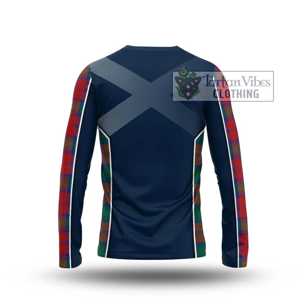 Auchinleck (Affleck) Tartan Long Sleeve T-Shirt with Family Crest and Lion Rampant Vibes Sport Style