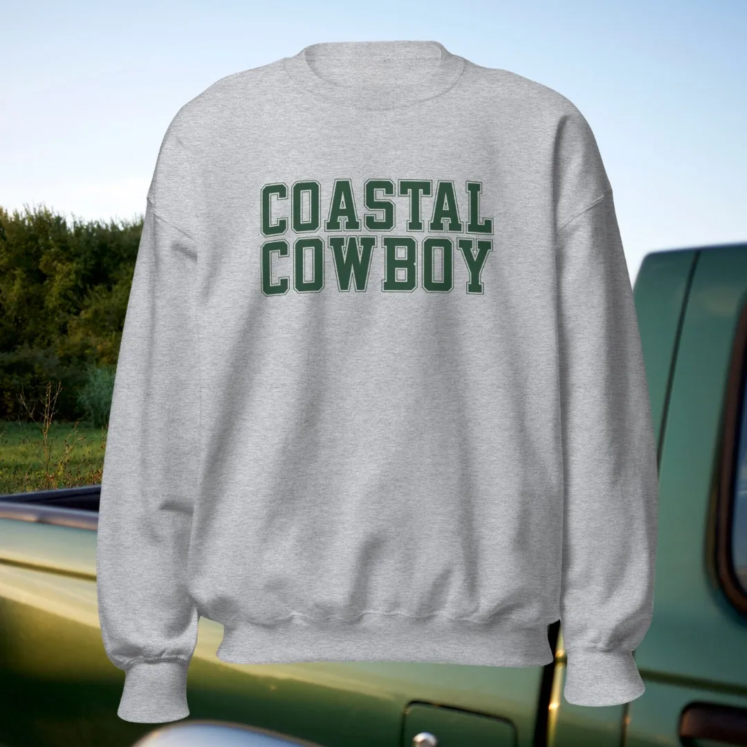 Backroads Gray / Hunter Green Varsity Crewneck