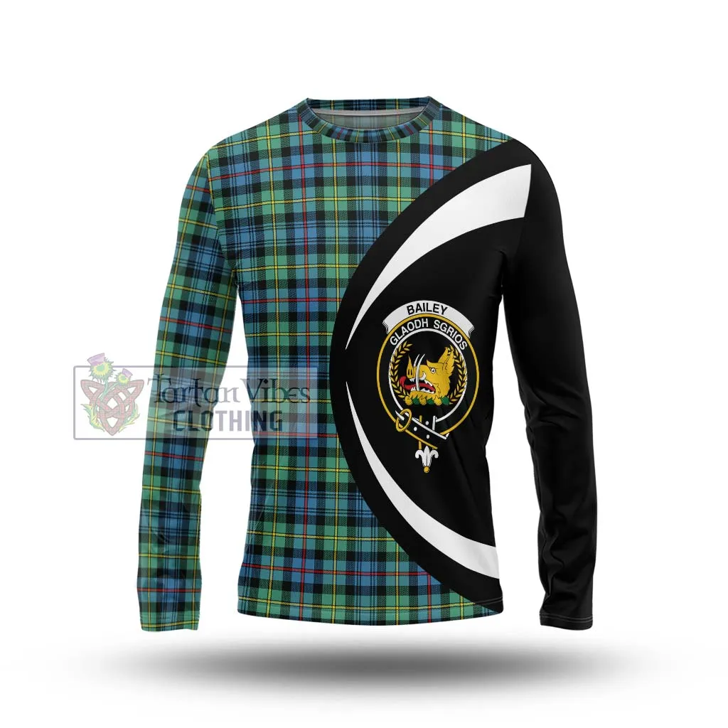 Bailey Ancient Tartan Long Sleeve T-Shirt with Family Crest Circle Style