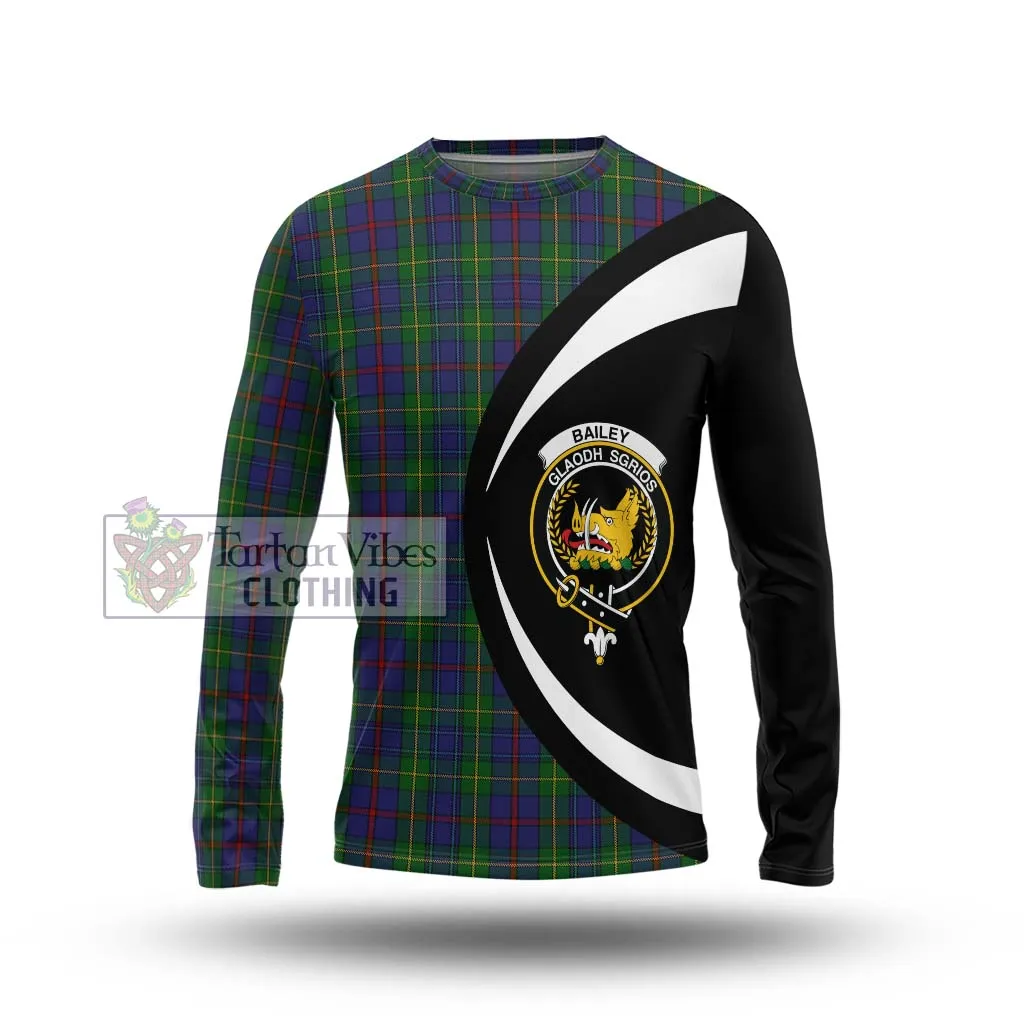 Bailey Tartan Long Sleeve T-Shirt with Family Crest Circle Style