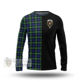 Baillie (Bailey) Tartan Long Sleeve T-Shirt with Family Crest and Half Of Me Style