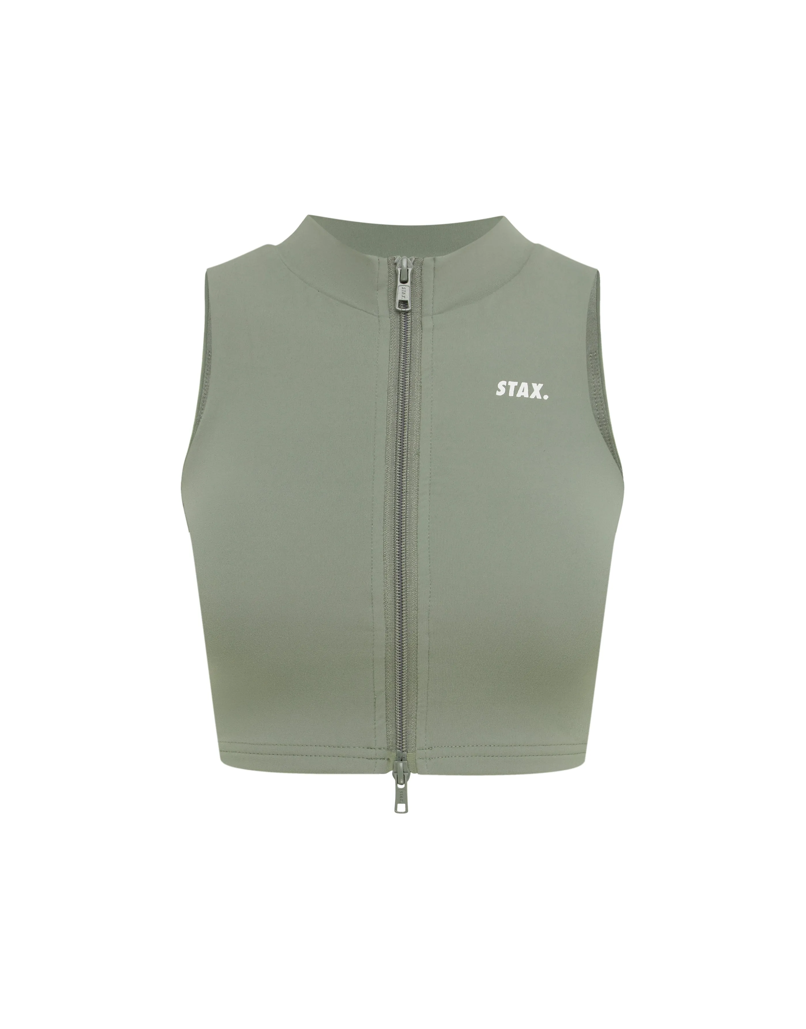 Base Sleeveless Zip Tank NANDEX ™ - Sage