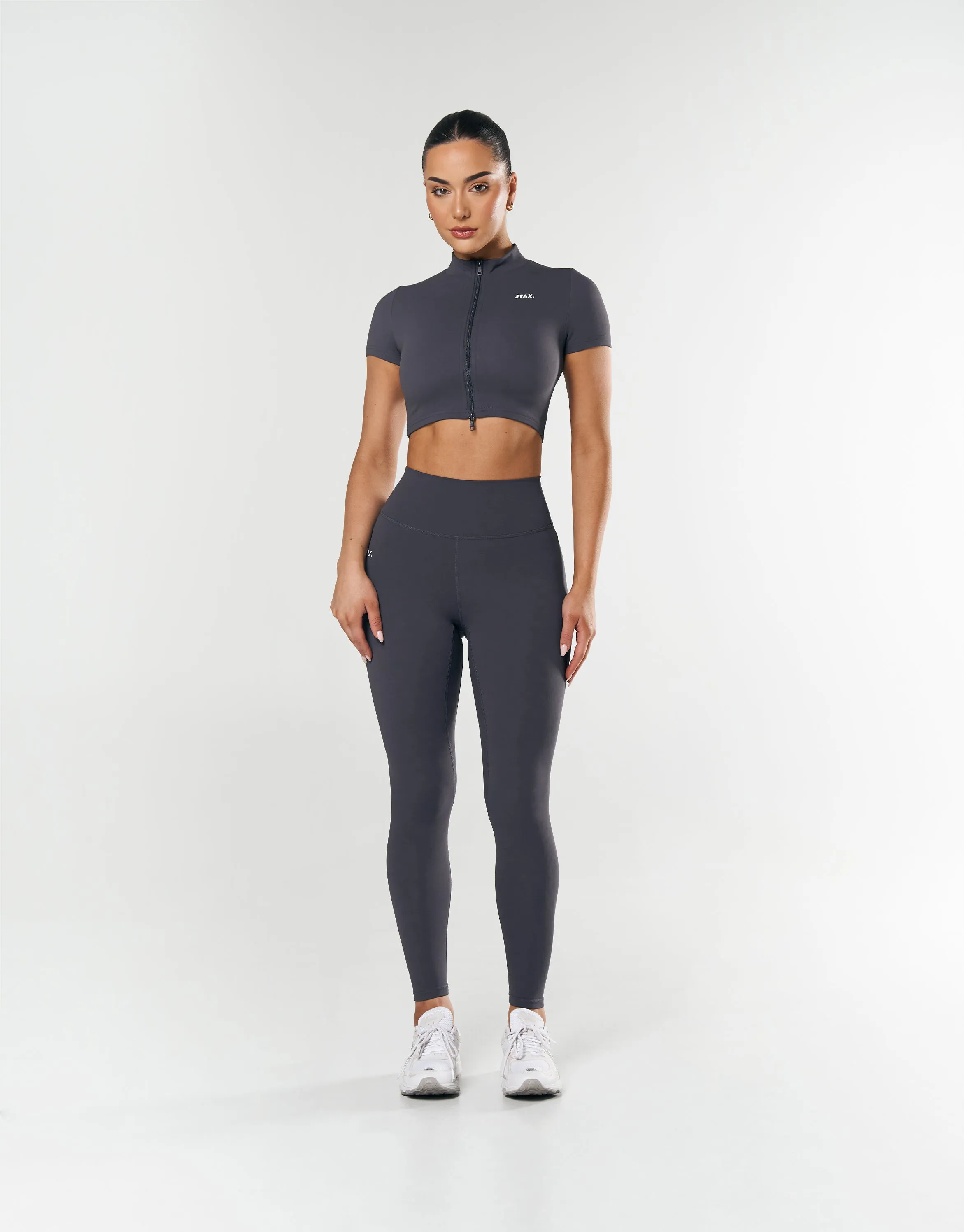 Base Zip Crop NANDEX ™ - Dark Grey