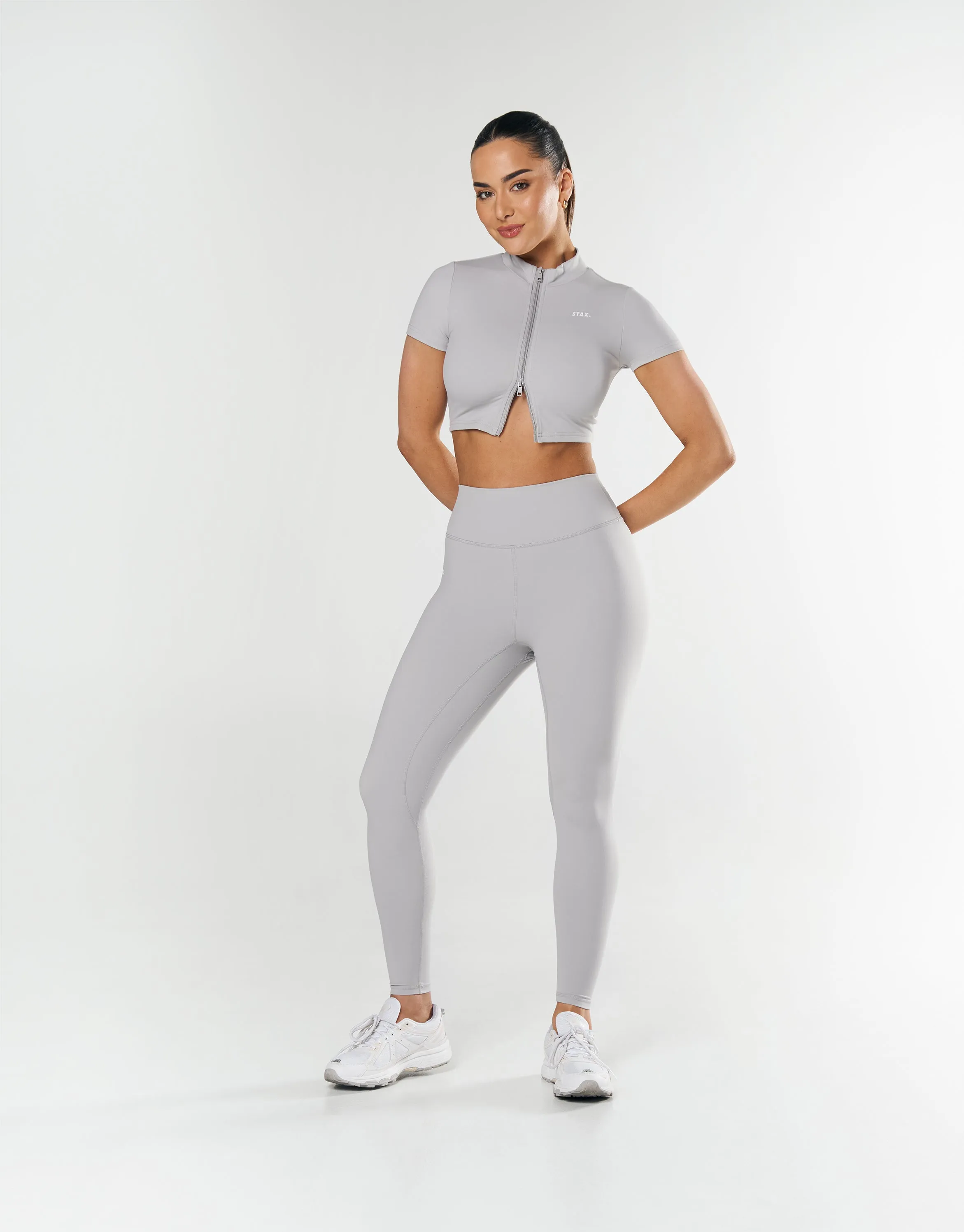 Base Zip Crop NANDEX ™ - Light Grey