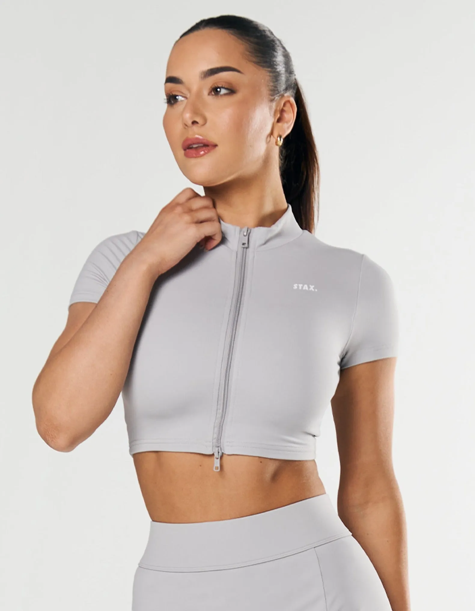 Base Zip Crop NANDEX ™ - Light Grey