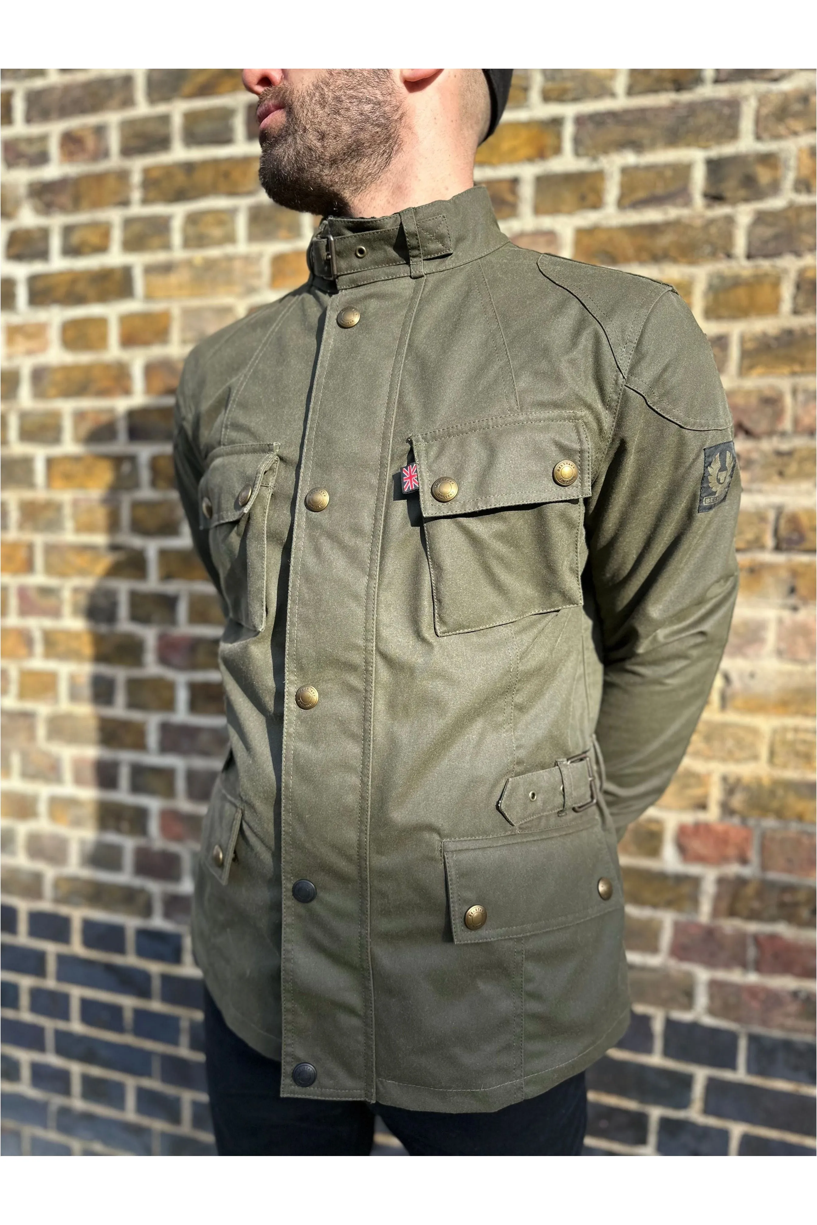 Belstaff - Crosby Forest Motorcycle Waxed Cotton Green - Jacket