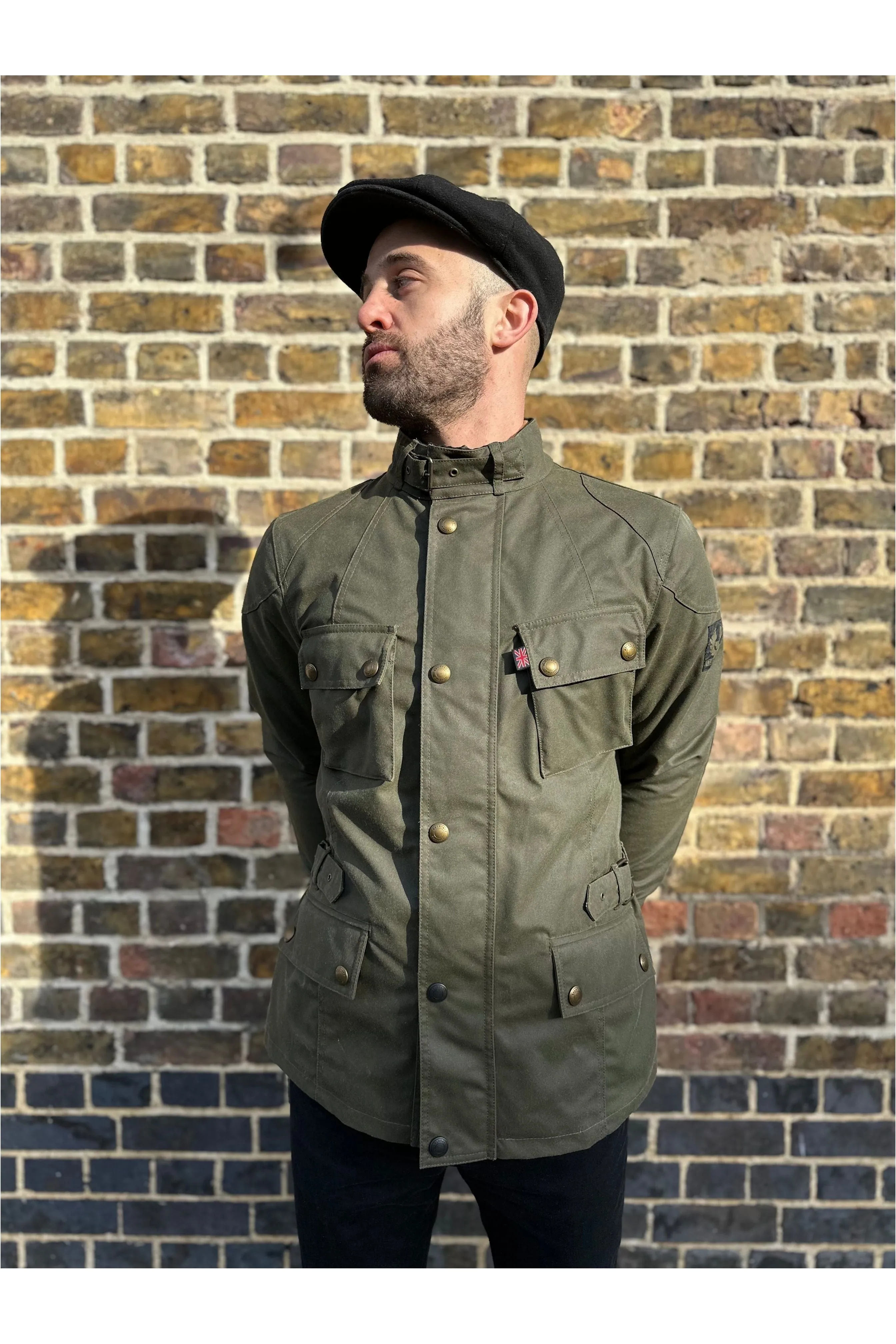 Belstaff - Crosby Forest Motorcycle Waxed Cotton Green - Jacket