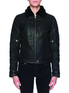 Black Arrow Ladies Night Hawk Buffalo Leather Jacket