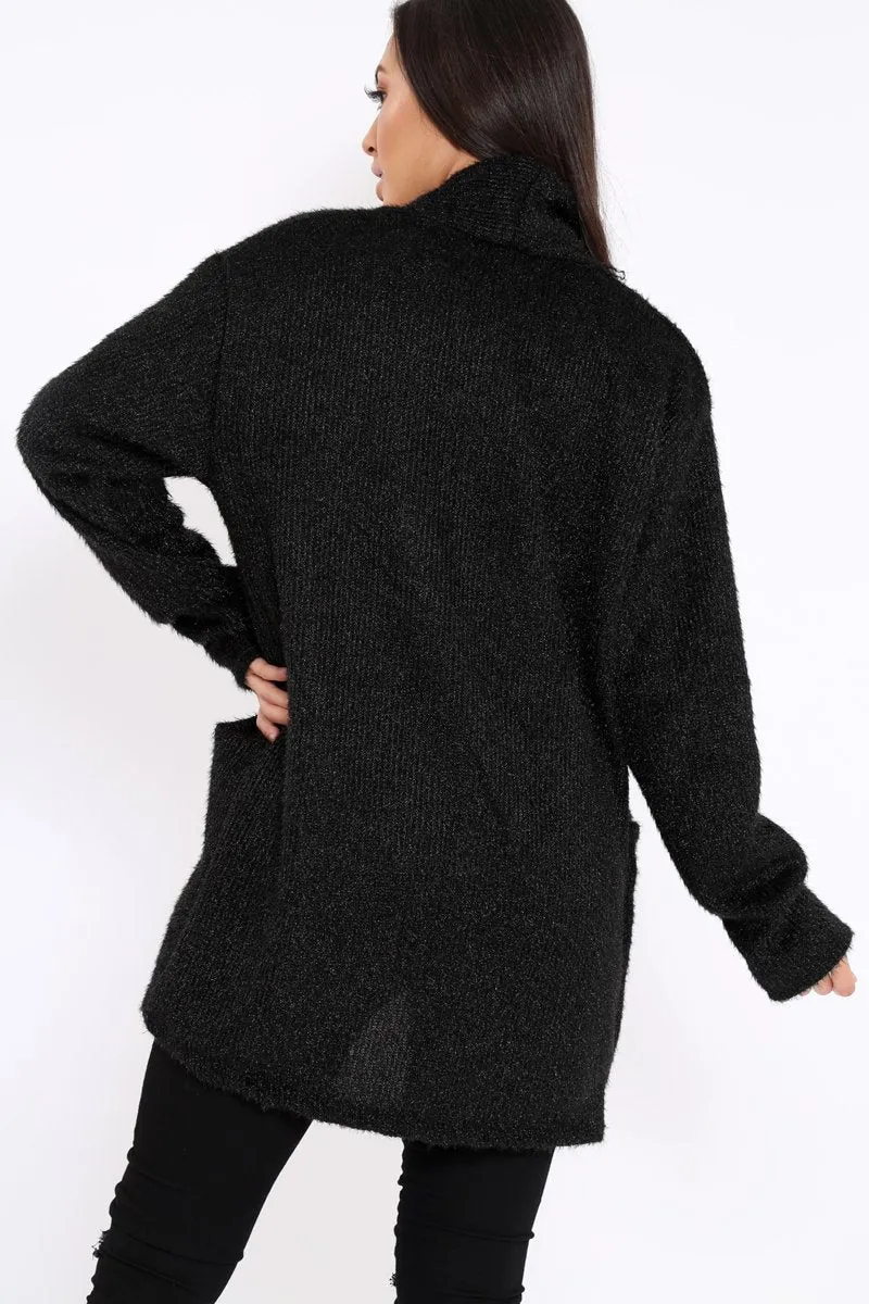 Black Shimmery Cardigan - Nicky