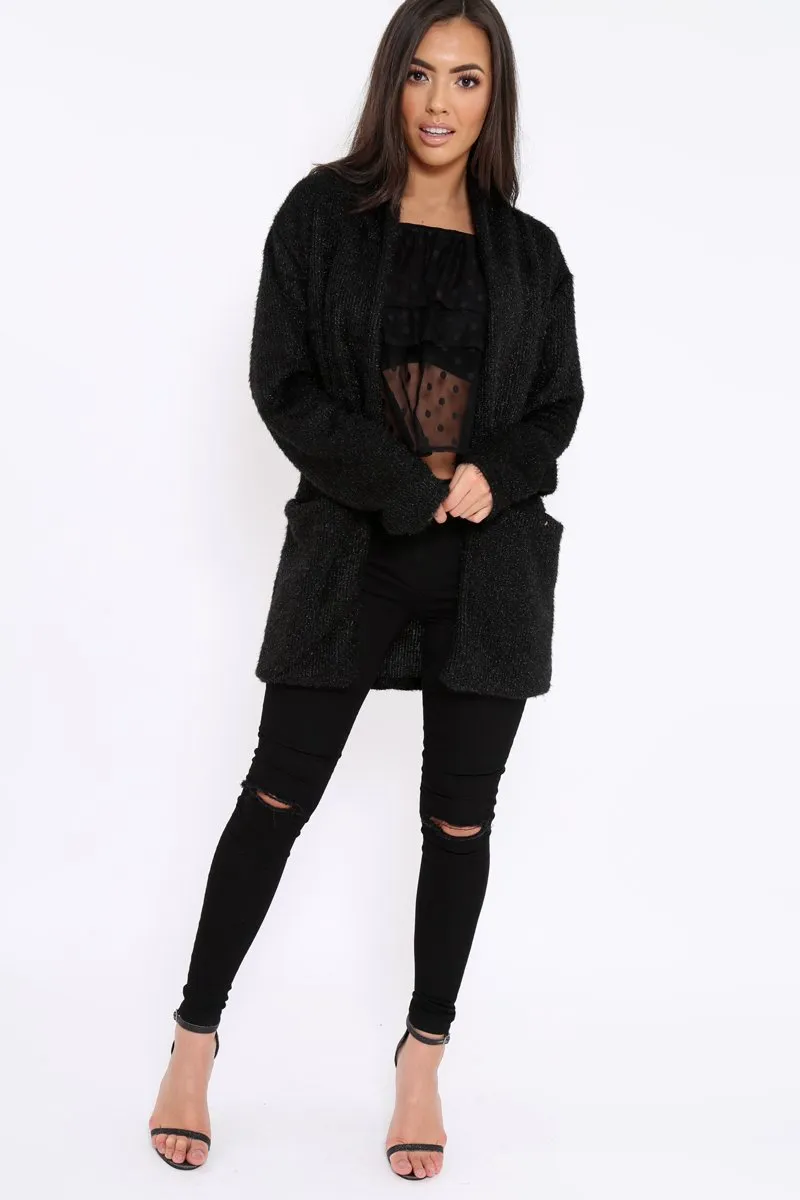 Black Shimmery Cardigan - Nicky