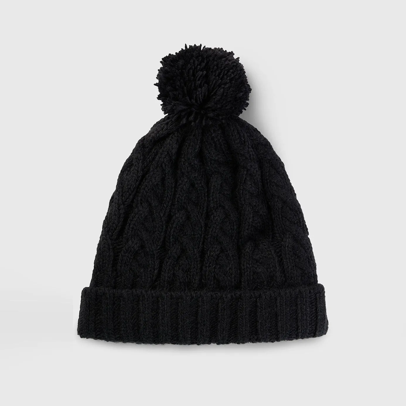 BOSS Equestrian Beanie Bobble Hat - Black