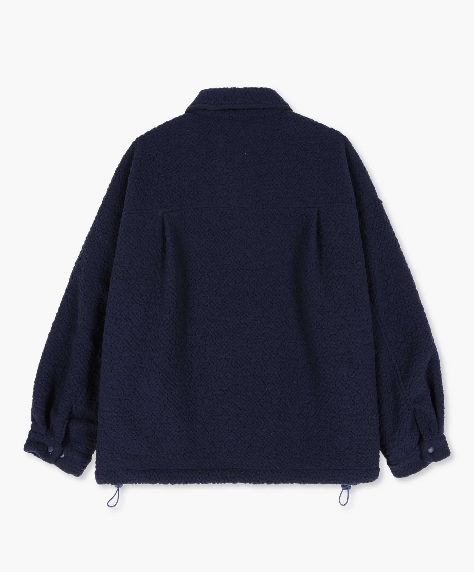 Boxy Swing Jacket - Recycled Shearling Navy